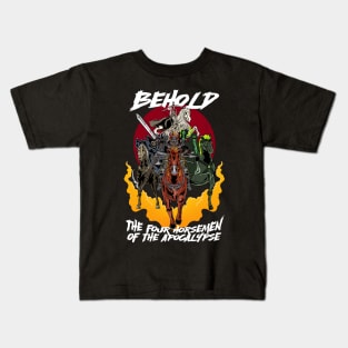 Four Horsemen of the Apocalypse: Ride of the End Times Kids T-Shirt